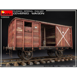 VAGON MERCANCIAS CERRADO Ferrocariles Imperiales Rusos" -Escala 1/35- MiniArt Model 39002"