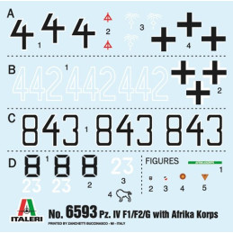 CARRO DE COMBATE Sd.Kfz. PANZER IV Ausf. 161 F1/ F2/ G & TRIPULANTES Afrika Korps -Escala 1/35- Italeri 6593