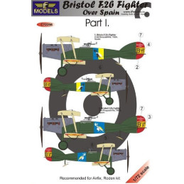 SET CALCAS BRISTOL F.2B FIGHTER (España) -Escala 1/72- LF Model C72256