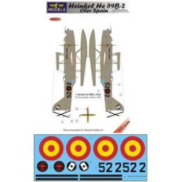 SET CALCAS HEINKEL He-59 B-2 ZAPATONES(España) -Escala 1/72- LF Model  C72226