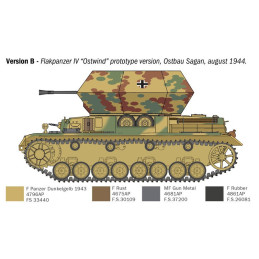 CARRO ANTIAEREO Sd.Kfz. 161/3 Flakpanzer IV Ostwind Ausf. G -Escala 1/35- Italeri 6594