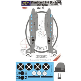 SET CALCA CAUDRON C.448 GOELAND (España) -Escala 1/72- LF Model C72206