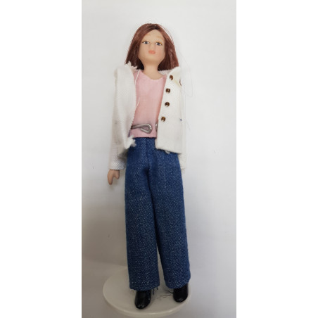 FIGURA CHICA PANTALON VAQUERO escala 1/12.