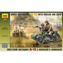 MOTOCICLETA Y SIDECAR M-72 & DOTACION -Escala 1/35- Zvezda 3639