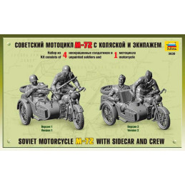 MOTOCICLETA Y SIDECAR M-72 & DOTACION -Escala 1/35- Zvezda 3639