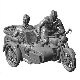 MOTOCICLETA Y SIDECAR M-72 & DOTACION -Escala 1/35- Zvezda 3639