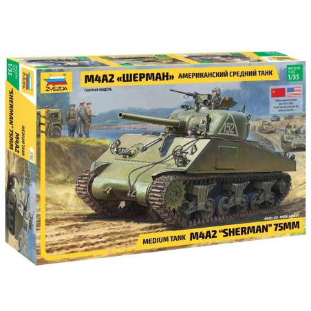 CARRO DE COMBATE M-4 A2 SHERMAN (Sovietico) -Escala 1/35- Zvezda 3702