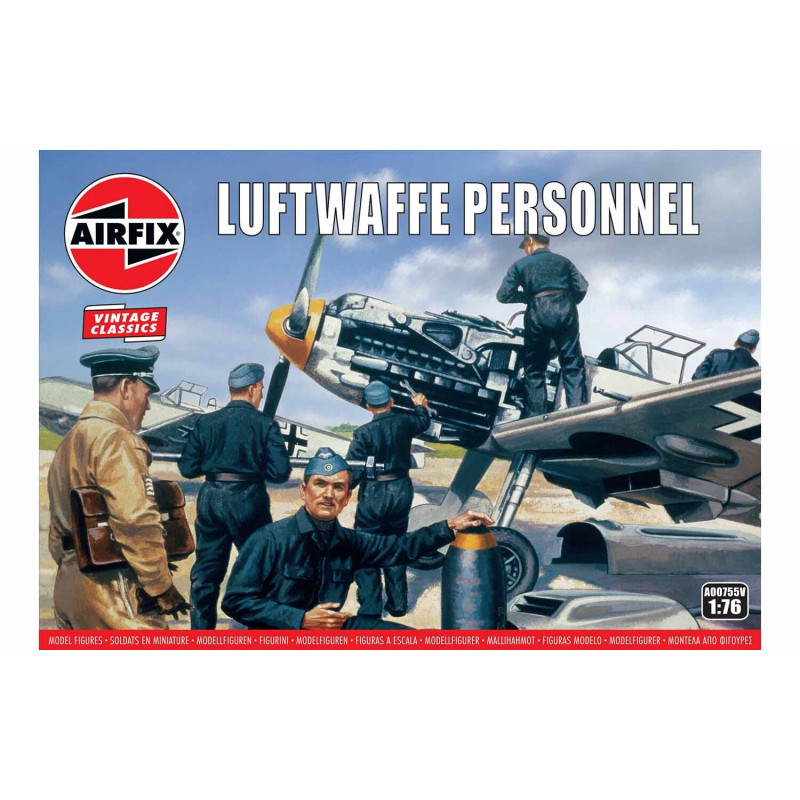 PERSONAL DE TIERRA DE LA LUFTWAFFE (46 piezas) - VINTAGE CLASSIC - ESCALA 1/76 - AIRFIX A00755V