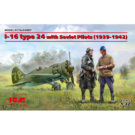 POLIKARPOV I-16 Type 24 & TRIPULACION -Escala 1/32- ICM 32007