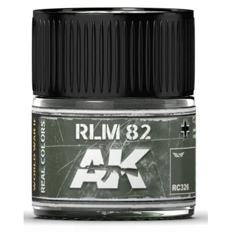 PINTURA REAL COLORS VERDE RLM 82 (10 ml) - AK RC326