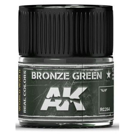 PINTURA REAL COLORS VERDE BRONCE (10 ml) - AK RC264