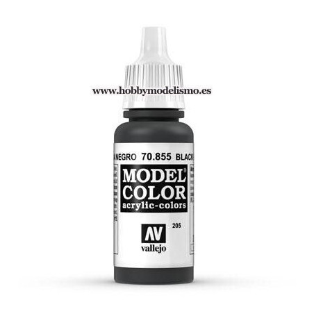 PINTURA ACRILICA PATINA NEGRA (17 ml) Nº205 VALLEJO MODEL COLOR