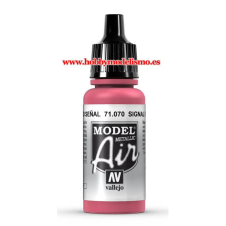 PINTURA ACRILICA ROJO SEÑAL METALIZADO (17 ml) vallejo modelaiR