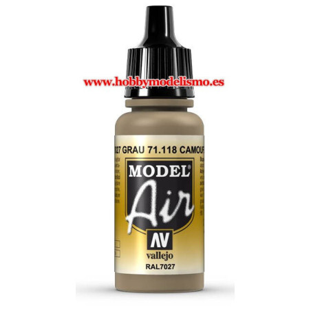 PINTURA ACRILICA CAMUFLAJE GRIS (17 ml) RAL 7027