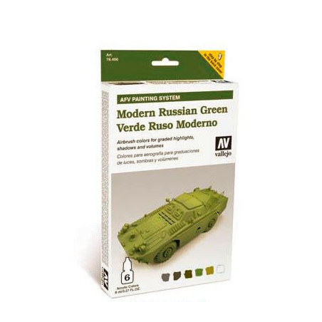 AFV PAINTING SYSTEM: VEHICULOS VERDE RUSO MODERNO (6 botes - 8 ml)