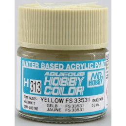 PINTURA AQUEOUS AMARILLO SATINADO FS 33531 (10 ml) - Mr Color / Gunze Sangyo H-313