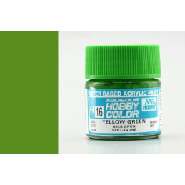 PINTURA AQUEOUS VERDE AMARILLENTO BRILLANTE (10 ml) - Mr Color / Gunze Sangyo H-16