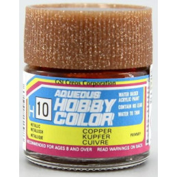 PINTURA AQUEOUS COBRE METALIZADO (10 ml) - Mr Color / Gunze Sangyo H-10