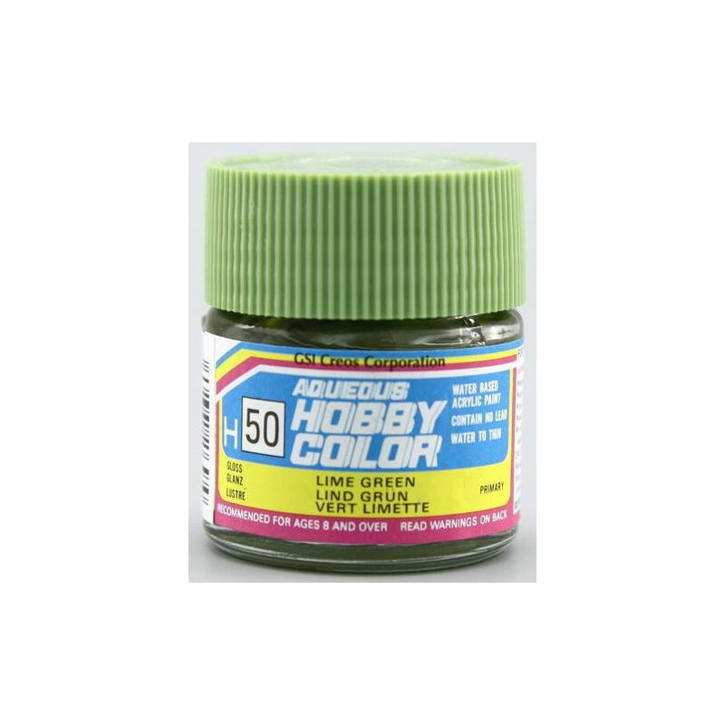 PINTURA AQUEOUS VERDE LIMA BRILLANTE (10 ml) - Mr Color / Gunze Sangyo H-050