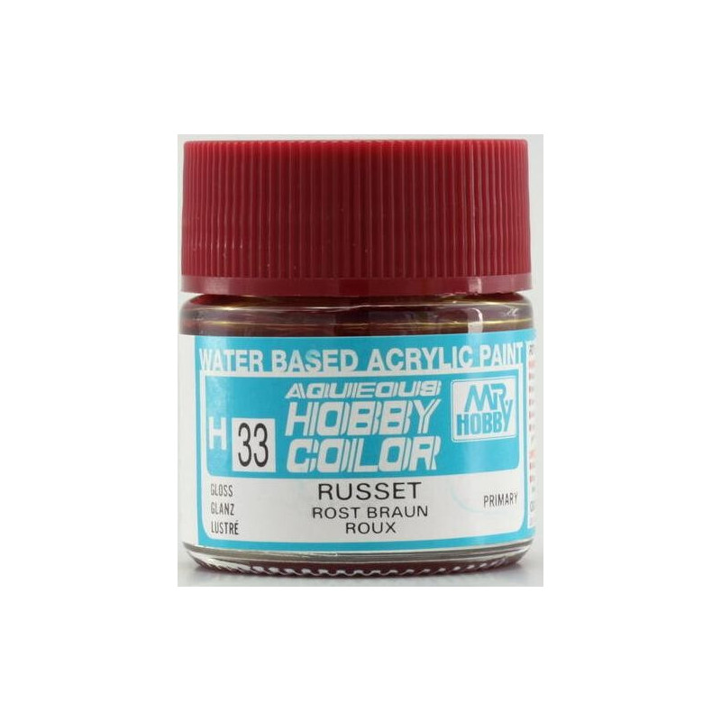 PINTURA AQUEOUS MARRON ROJIZO BRILLANTE (10 ml) - Mr Color / Gunze Sangyo H-33