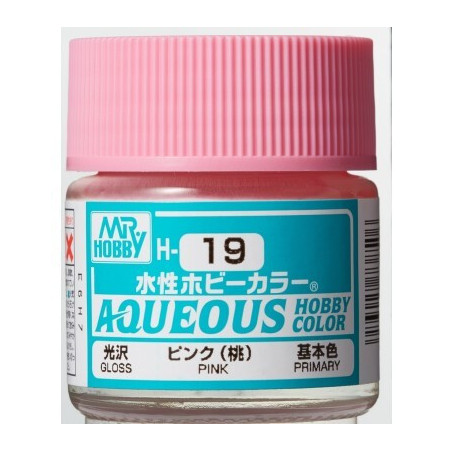 PINTURA AQUEOUS ROSA BRILLANTE (10 ml) - Mr Color / Gunze Sangyo H-19