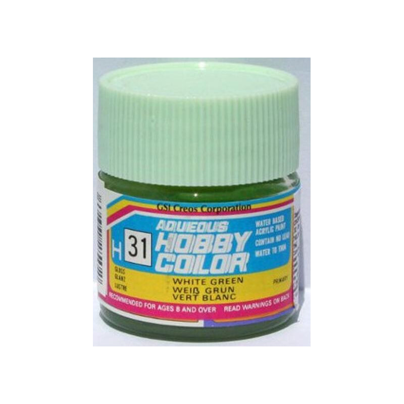 PINTURA ACRLICA BRILLANTE VERDE BLANCO (10 ml)