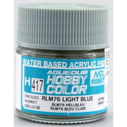 PINTURA AQUEOUS AZUL CLARO SATINADO RLM76 (10 ml) - Mr Color / Gunze Sangyo H-417