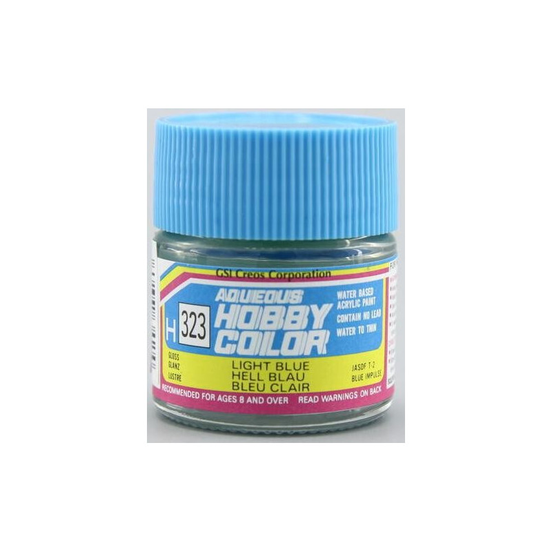 PINTURA AQUEOUS AZUL CLARO BRILLANTE (10 ml) - Mr Color / Gunze Sangyo H-323