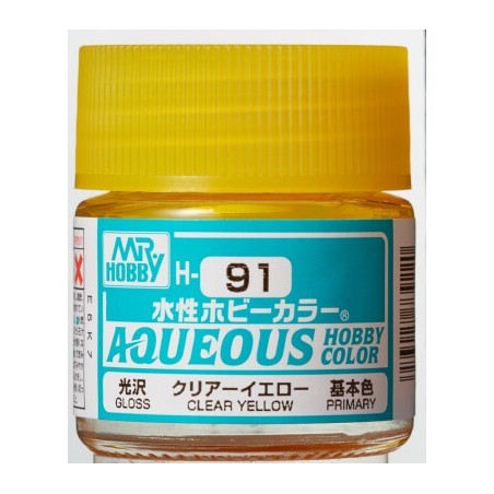 PINTURA AQUEOUS AMARILLO TRANSPARENTE (10 ml) - Mr Color / Gunze Sangyo H-091