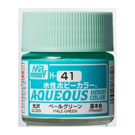 PINTURA AQUEOUS VERDE PALIDO BRILLANTE (10 ml) - Mr Color / Gunze Sangyo H-041