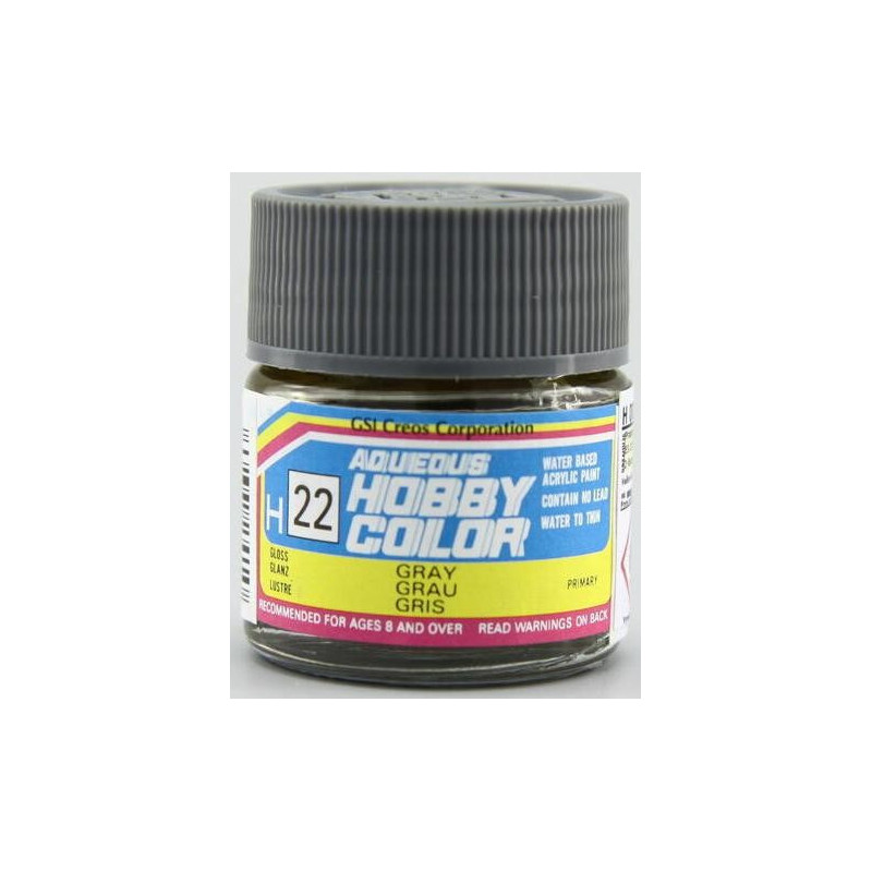 PINTURA AQUEOUS GRIS BRILLANTE (10 ml) - Mr Color / Gunze Sangyo H-22