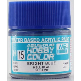 PINTURA AQUEOUS AZUL CLARO BRILLANTE (10 ml) - Mr Color / Gunze Sangyo H-15