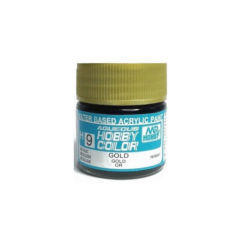 PINTURA AQUEOUS ORO METALIZADO (10 ml) - Mr Color / Gunze Sangyo H-009