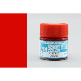 PINTURA AQUEOUS ROJO MATE (10 ml) - Mr Color / Gunze Sangyo H-13