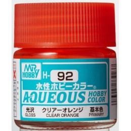 PINTURA AQUEOUS NARANJA TRANSPARENTE (10 ml) - Mr Color / Gunze Sangyo H-092