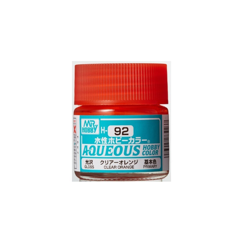 PINTURA AQUEOUS NARANJA TRANSPARENTE (10 ml) - Mr Color / Gunze Sangyo H-092