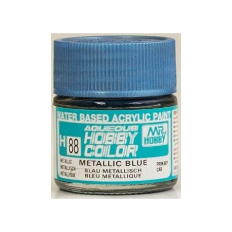 PINTURA AQUEOUS AZUL METALIZADO (10 ml) - Mr Color / Gunze Sangyo H-088