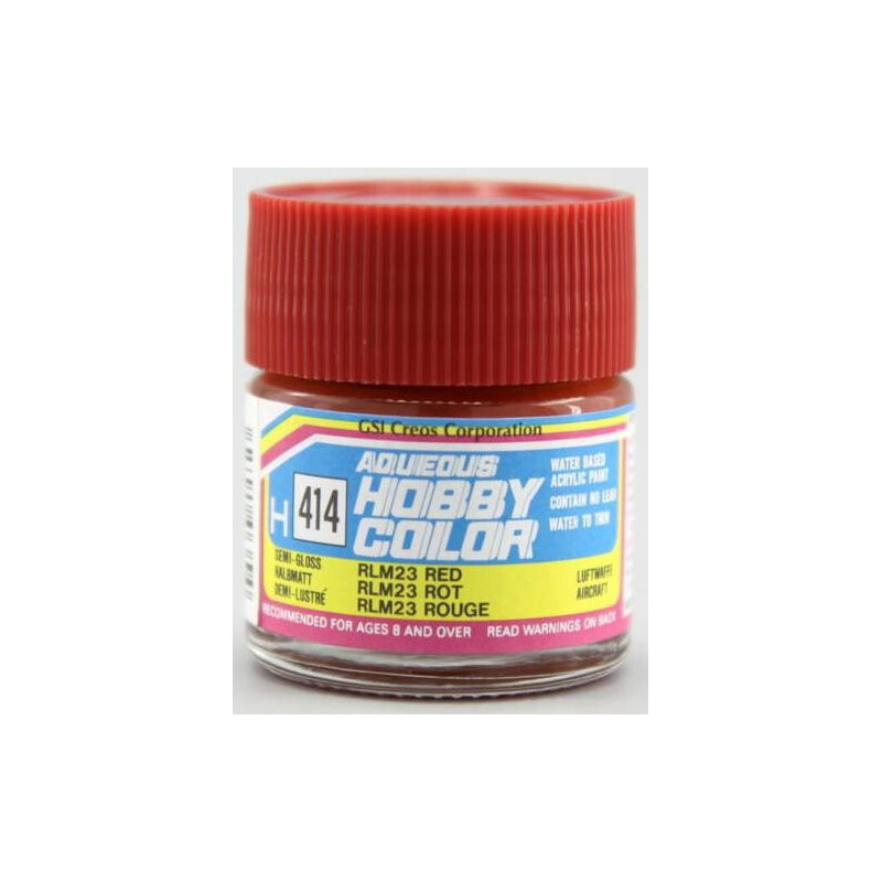 PINTURA AQUEOUS ROJO SATINADO RLM23 (10 ml) - Mr Color / Gunze Sangyo H-414