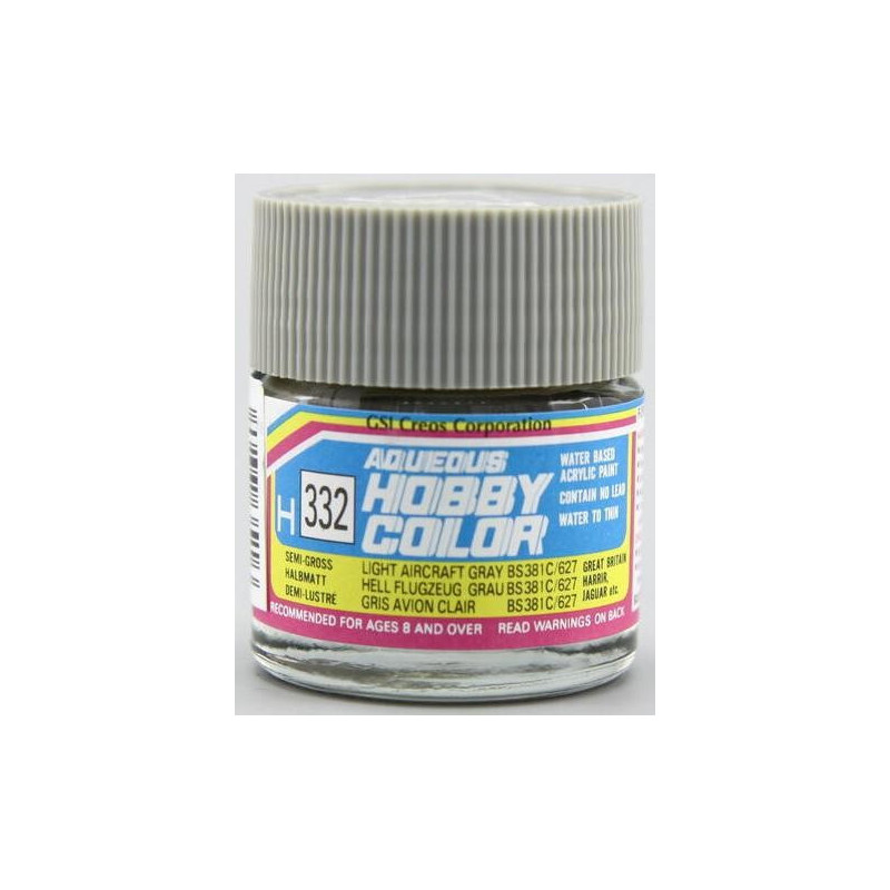 PINTURA AQUEOUS GRIS CLARO AVIACION BS381C / 627 (10 ml) - Mr Color / Gunze Sangyo H-332