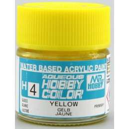 PINTURA AQUEOUS AMARILLO BRILLANTE (10 ml) - Mr Color / Gunze Sangyo H-4