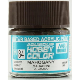 PINTURA AQUEOUS MAHOGANY SATINADO (10 ml) - Mr Color / Gunze Sangyo H-084