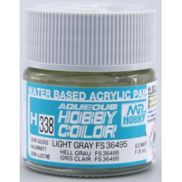 PINTURA AQUEOUS LIGT GREY FS 36495  SATINADO (10 ml) - Mr Color / Gunze Sangyo H-338