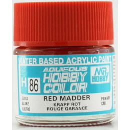 PINTURA AQUEOUS ROJO MADDER BRILLANTE (10 ml) - Mr Color / Gunze Sangyo H-086