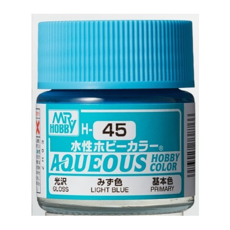 PINTURA AQUEOUS AZUL CLARO BRILLANTE (10 ml) - Mr Color / Gunze Sangyo H-045