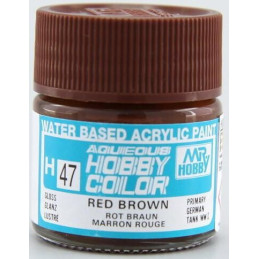 PINTURA AQUEOUS MARRON ROJIZO BRILLANTE (10 ml) - Mr Color / Gunze Sangyo H-47