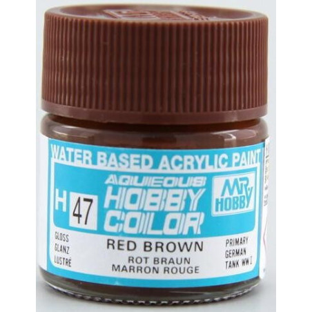 PINTURA AQUEOUS MARRON ROJIZO BRILLANTE (10 ml) - Mr Color / Gunze Sangyo H-47