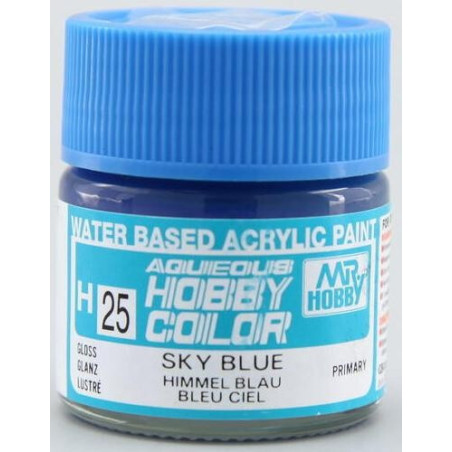 PINTURA AQUEOUS AZUL CIELO BRILLANTE (10 ml) - Mr Color / Gunze Sangyo H-25