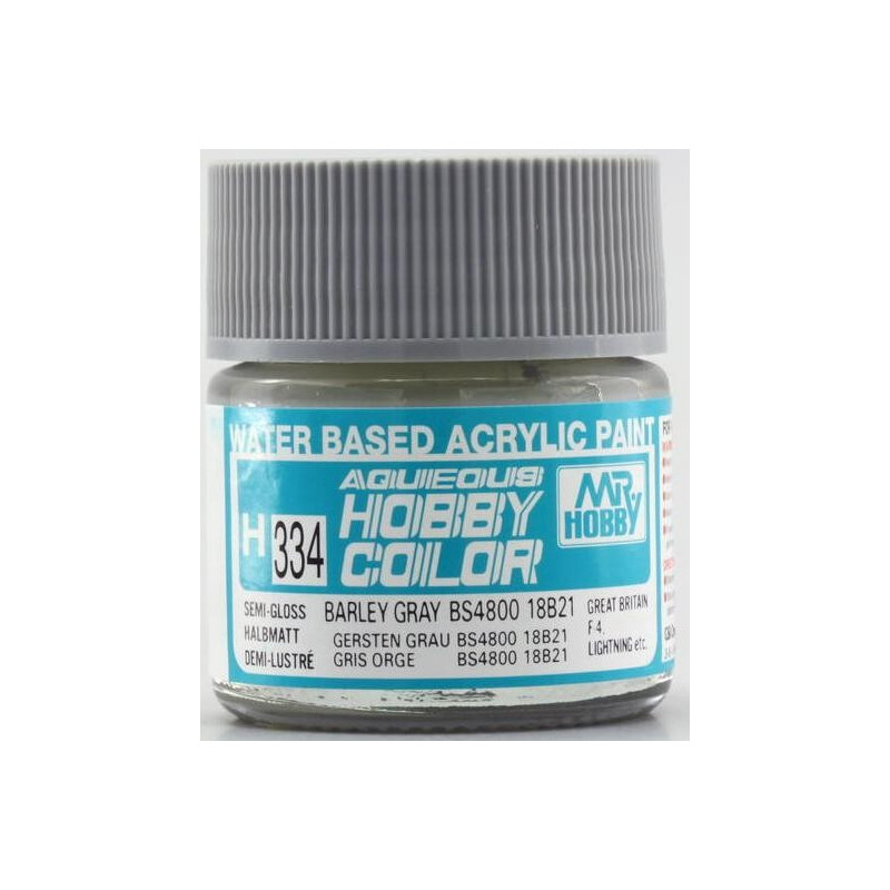 PINTURA AQUEOUS GRIS BARLEY BS4800 / 18B21 SATINADO (10 ml) - Mr Color / Gunze Sangyo H-334