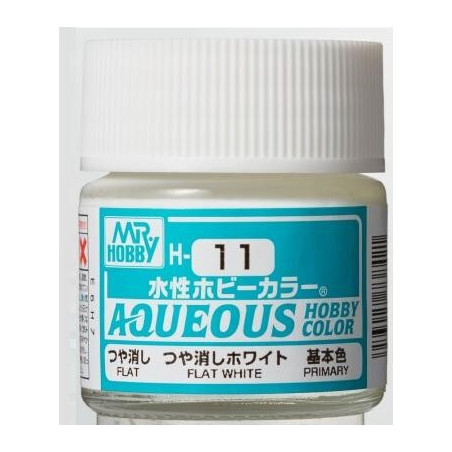 PINTURA AQUEOUS BLANCO MATE (10 ml) - Mr Color / Gunze Sangyo H-11