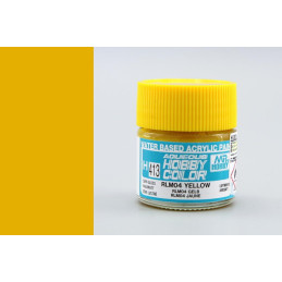 PINTURA AQUEOUS AMARILLO SATINADO RLM04 (10 ml) - Mr Color / Gunze Sangyo H-413